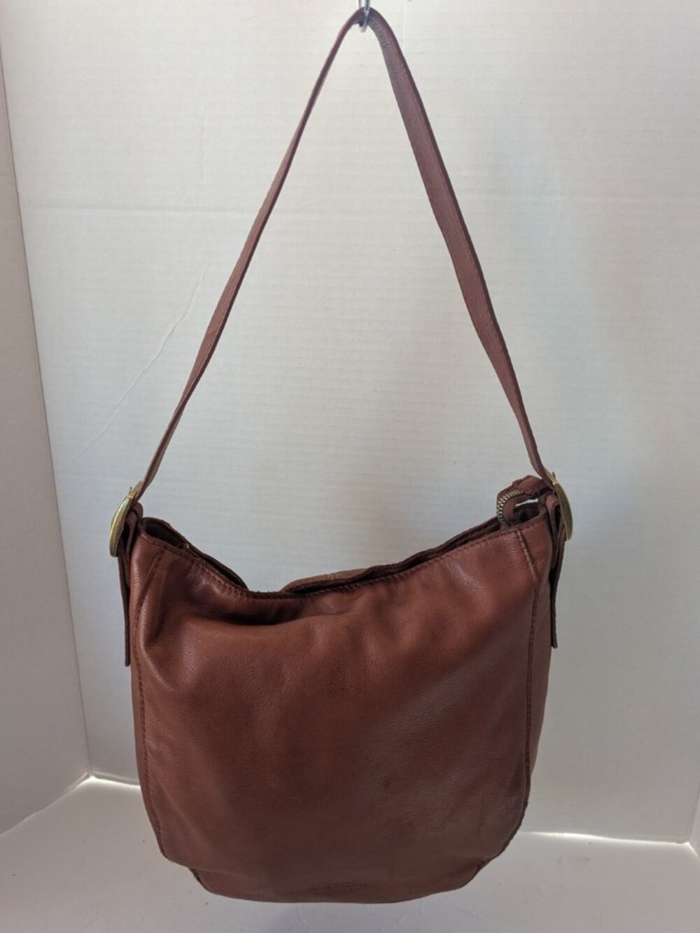 American Leather Co Brown Leather Hobo Shoulder Bag Purse Handbag Slouchy Bag
